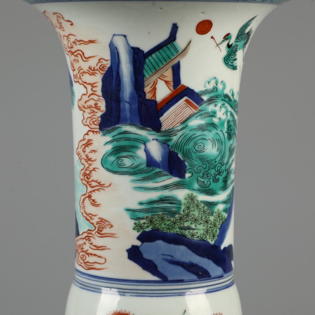 An Exquisite Doucai Figures Pattern Flower Holder - 7