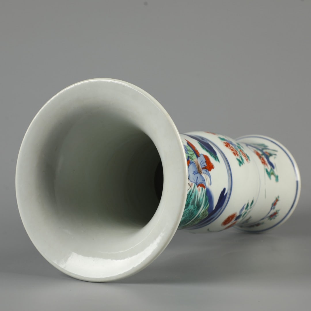 An Exquisite Doucai Figures Pattern Flower Holder - 8