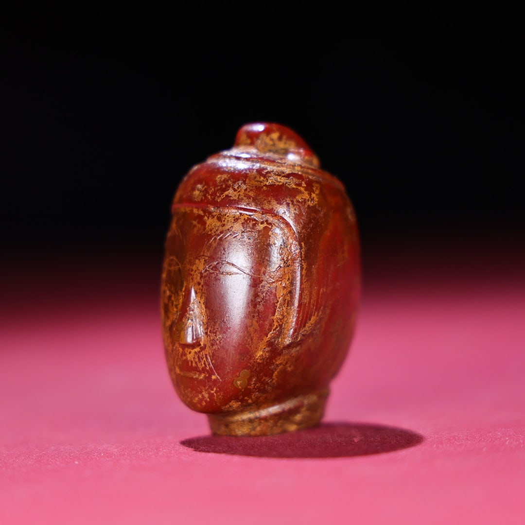 An Exquisite Agate Human Head Ornament - 4
