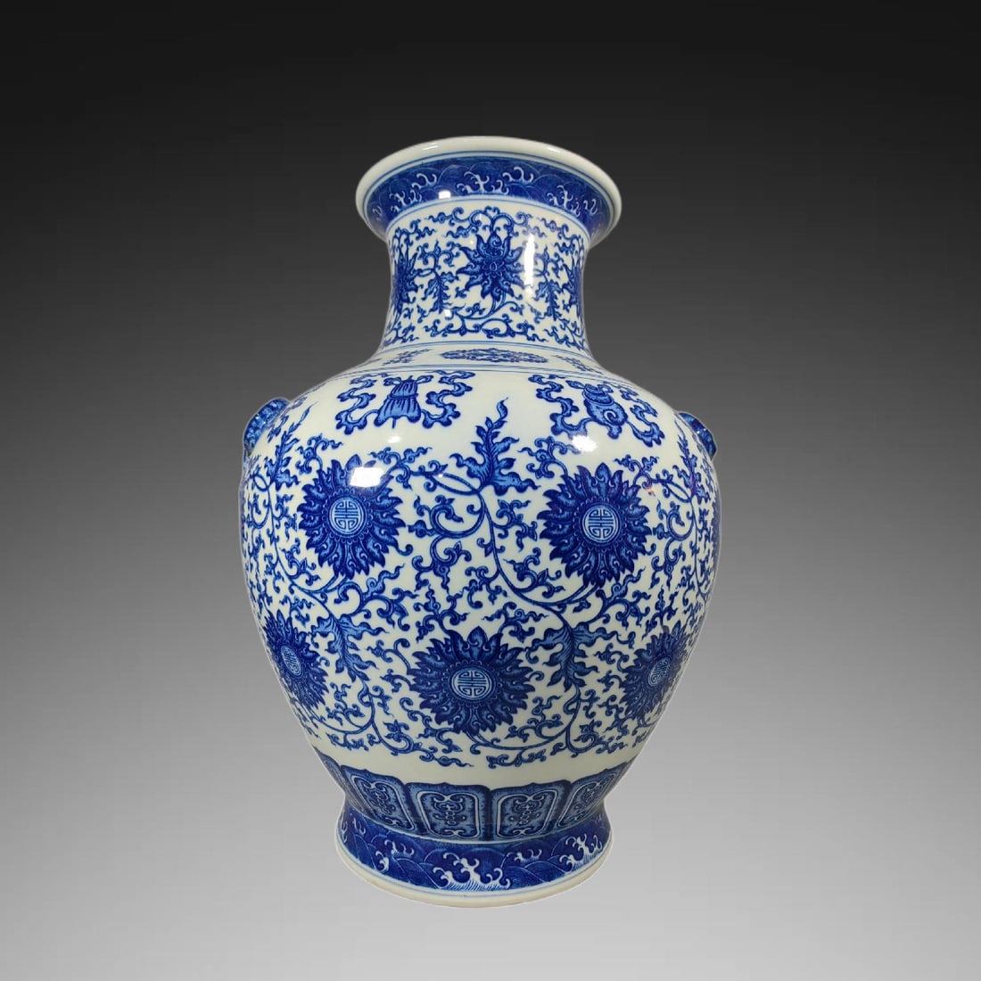 An Exquisite Blue and White Lotus Pattern Vase (1 of 8)