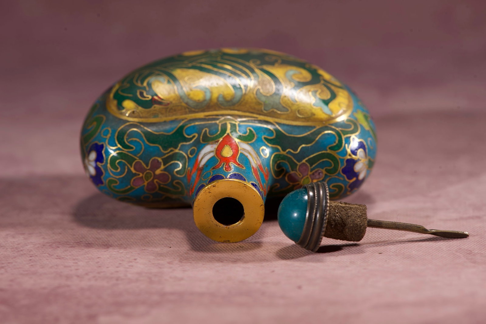 An Exquisite Cloisonne Phoenix Pattern Snuff Bottle - 8