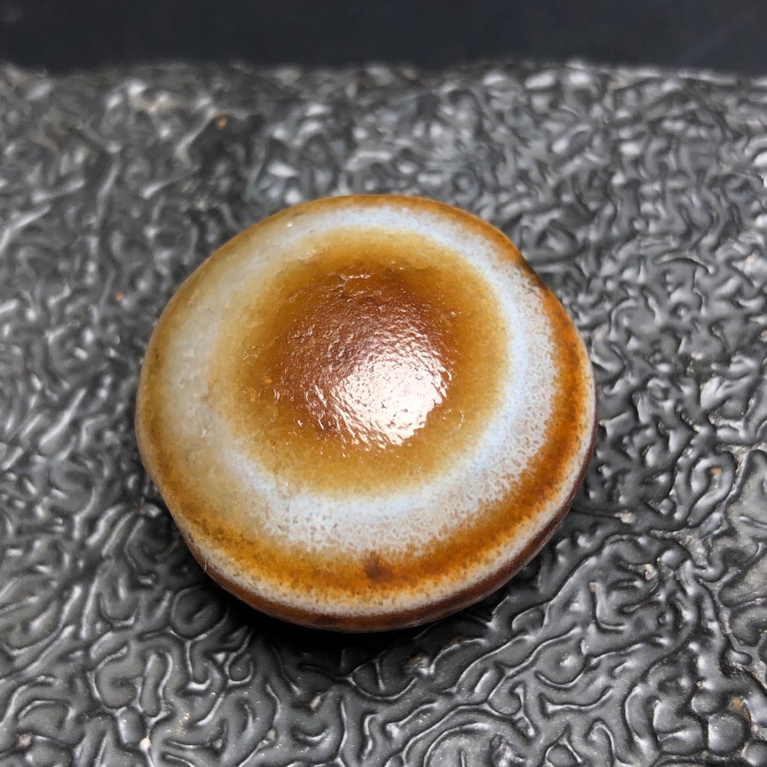 An Exquisite Agate Eye Flat Dzi bead - 3