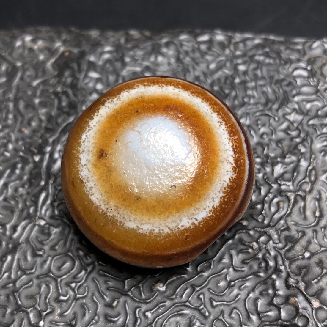 An Exquisite Agate Eye Flat Dzi bead - 4
