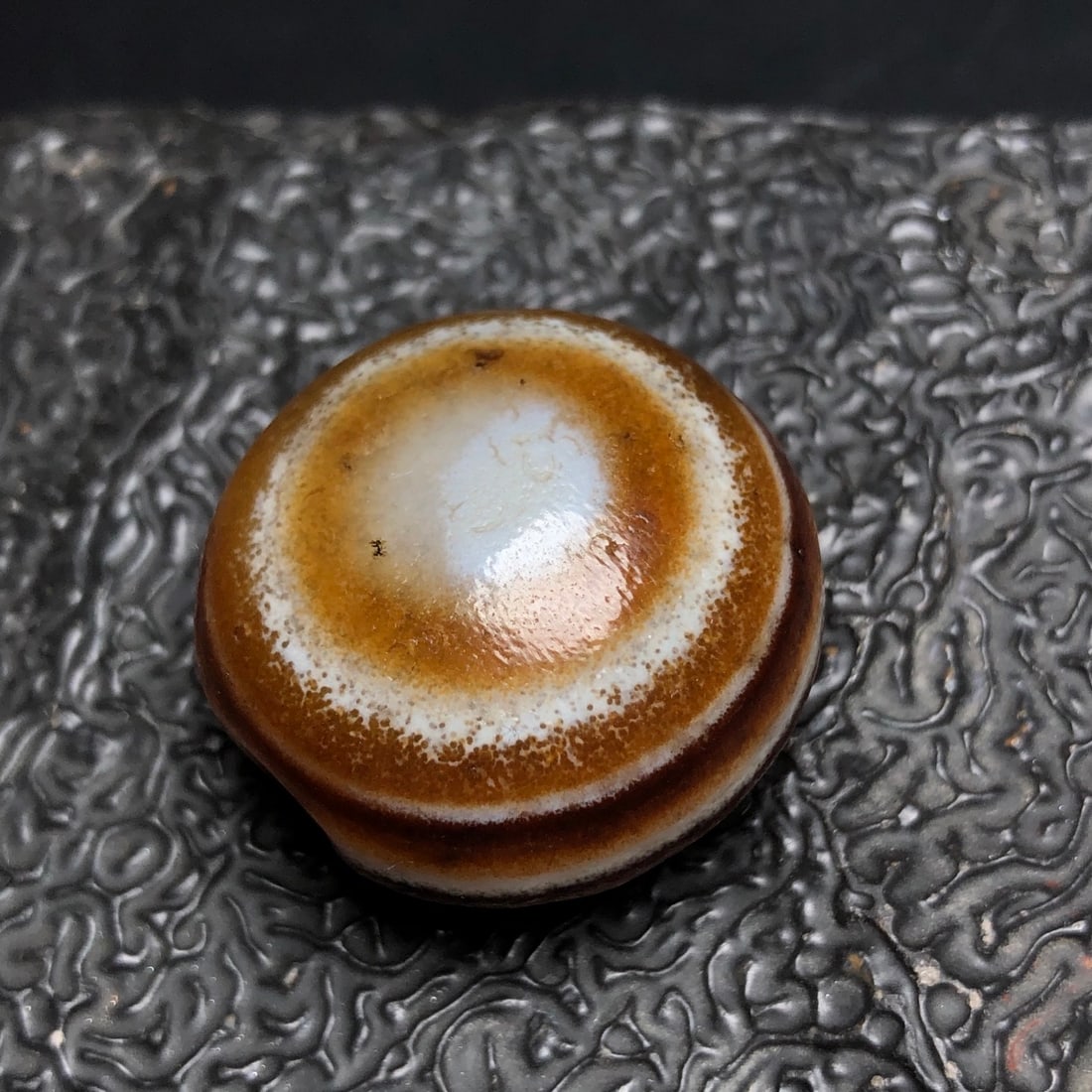 An Exquisite Agate Eye Flat Dzi bead - 5