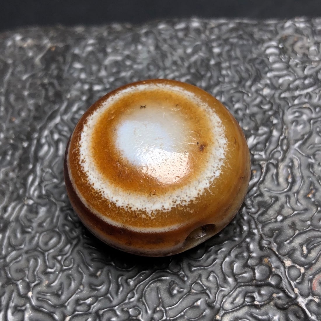 An Exquisite Agate Eye Flat Dzi bead - 6