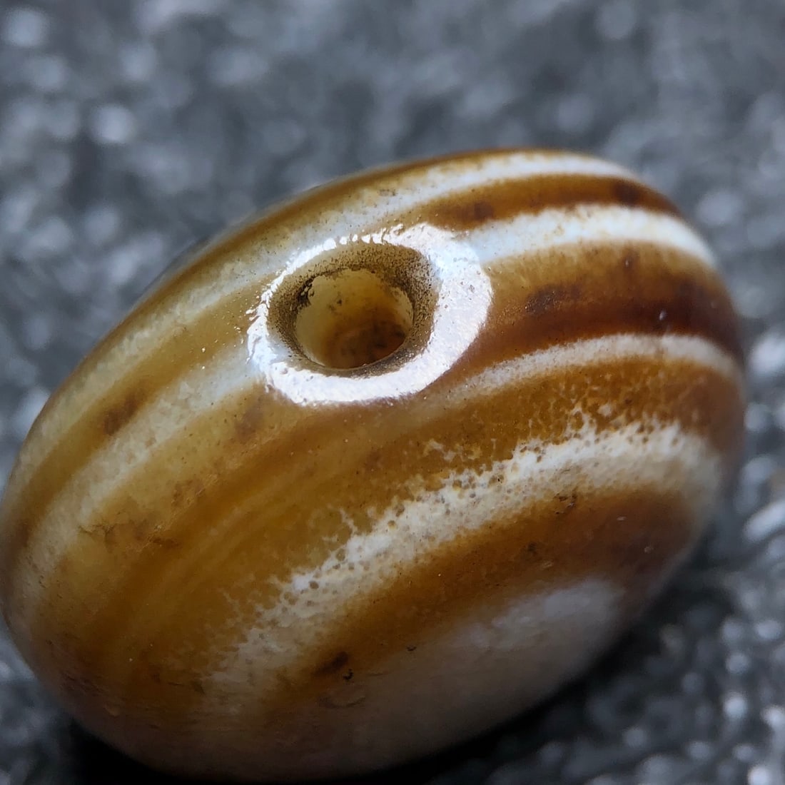 An Exquisite Agate Eye Flat Dzi bead - 8