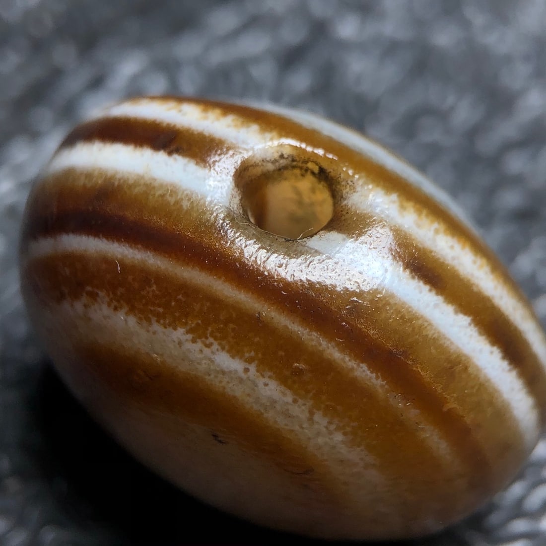 An Exquisite Agate Eye Flat Dzi bead - 9
