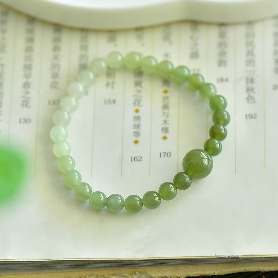 A Exquisite Hotan Jade Bracelet: A Exquisite Hotan Jade Bracelet,Size:0.2inx0.2in 和田玉手链