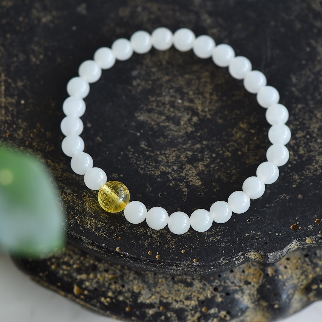 A Exquisite Hotan Jade Scripture Bracelet - 3
