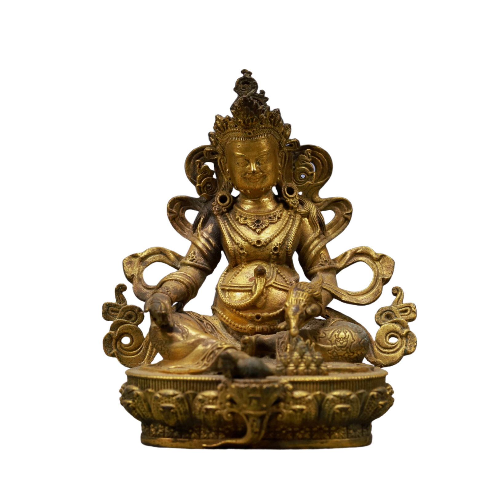 A Solemn Gilt Bronze Statue of Mammon
