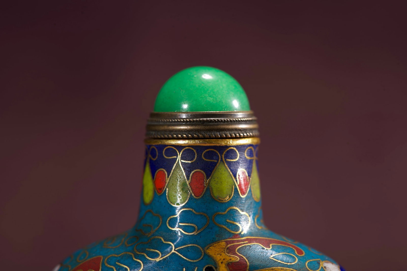 An Exquisite Cloisonne Bats Pattern Snuff Bottle - 2