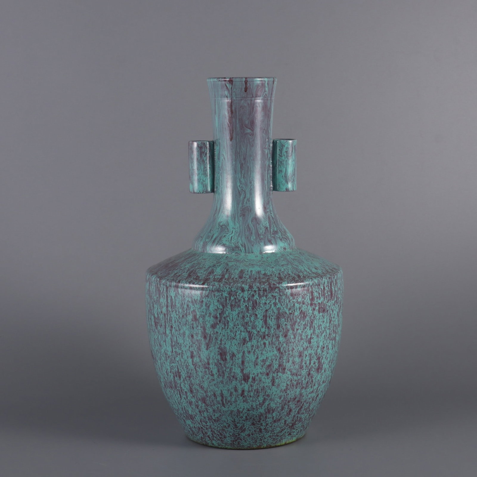 An Exquisite Robin's-Egg-Glazed Double-Ears Vase (1 of 9)