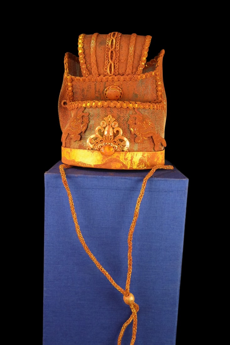 An Exquisite Filigree and Gilding Hair Band,Inlaid Gems
