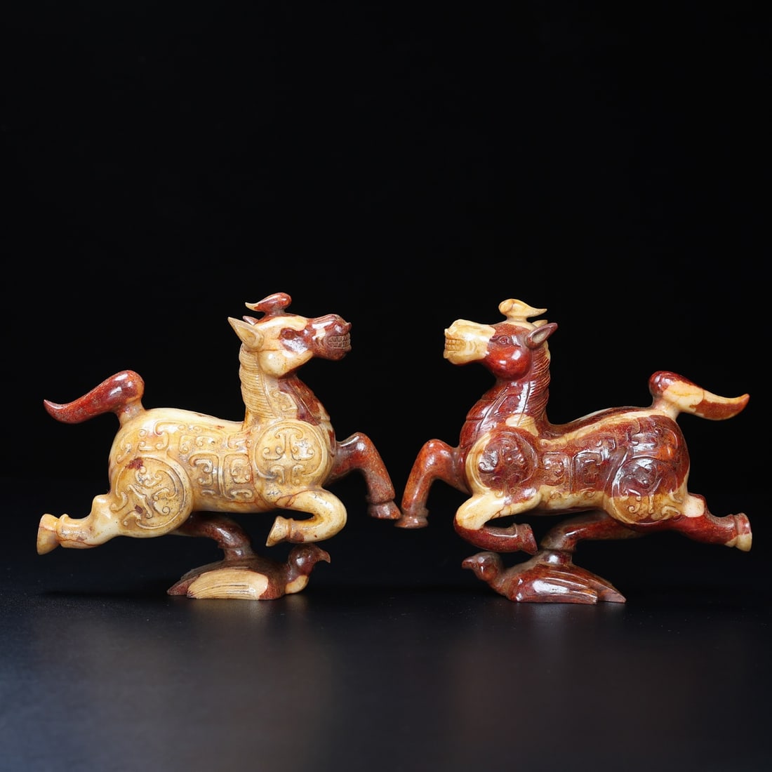 A Pair of Exquisite White Jade Horse Ornaments (1 of 10)