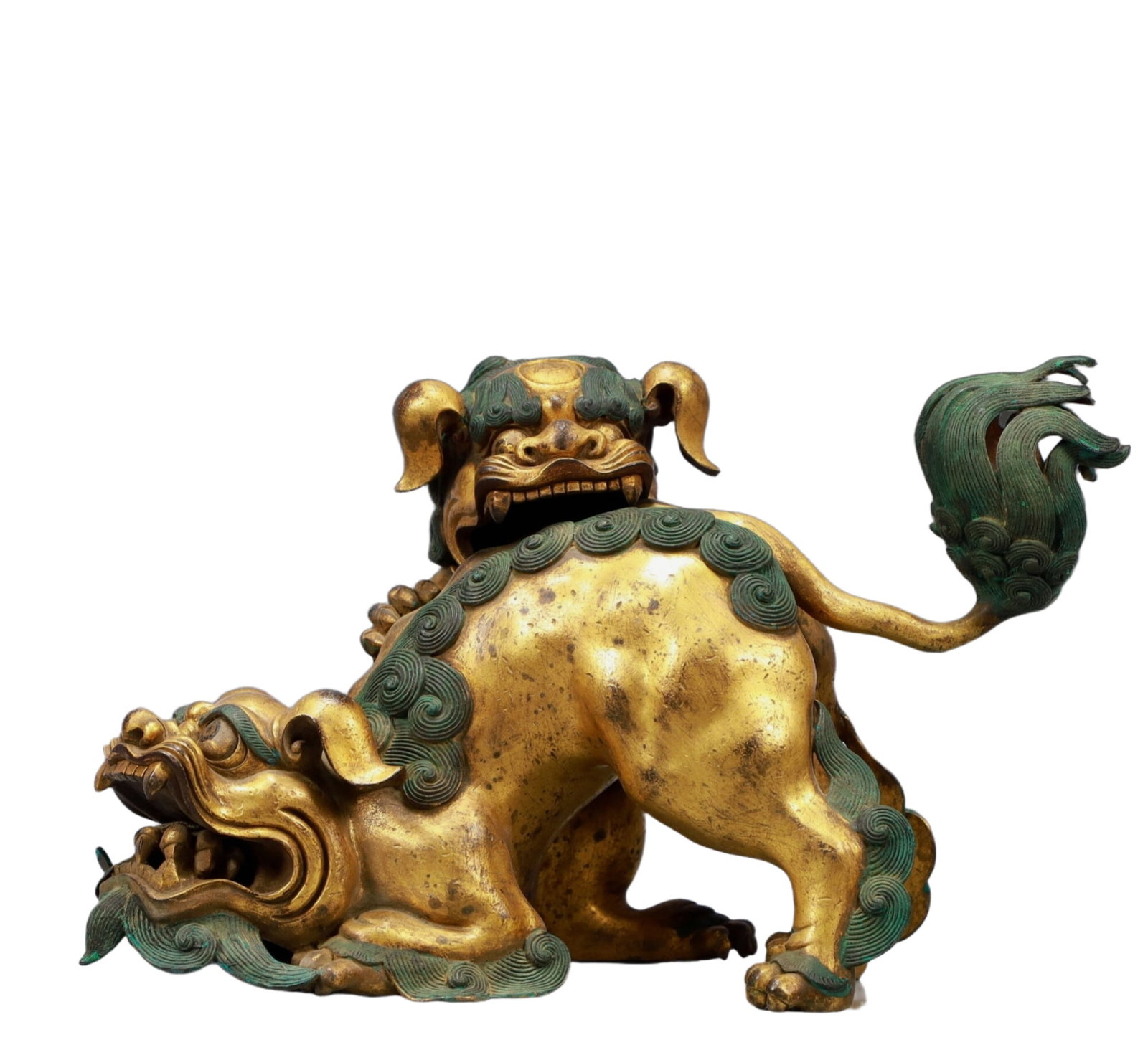 An Exquisite Gilt Bronze Lion Ornament