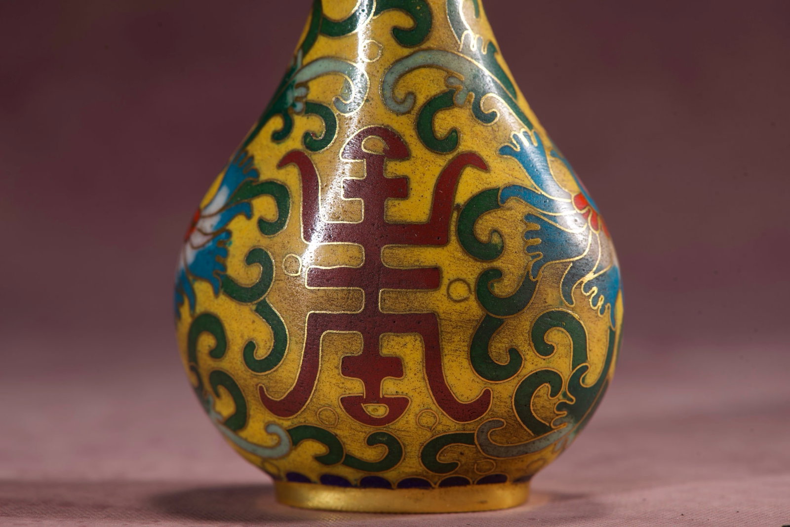 An Exquisite Cloisonne Lotus Pattern Snuff Bottle - 3
