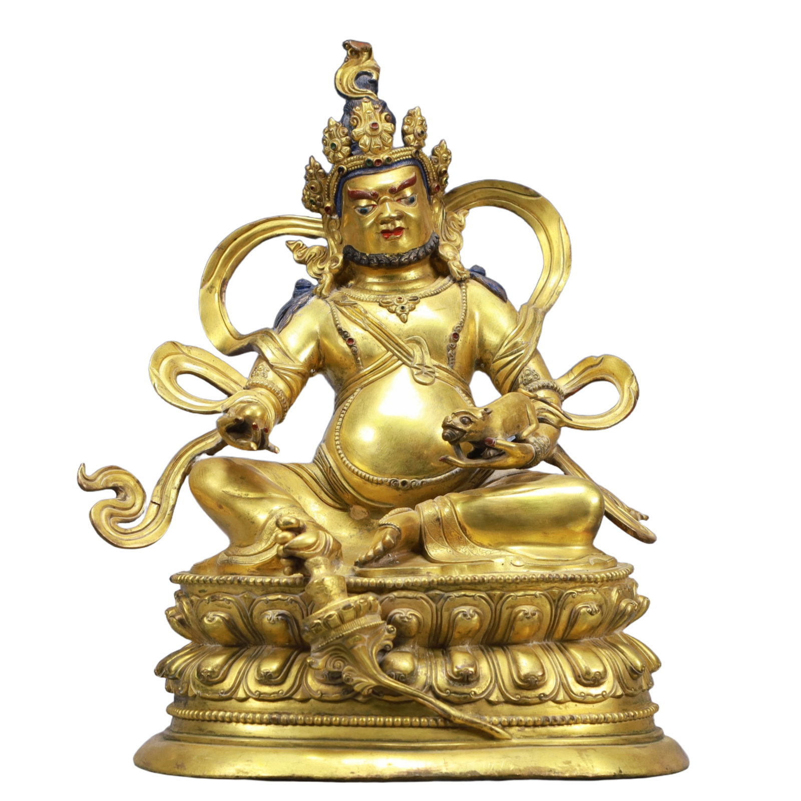 A Solemn Gilt Bronze Statue of Mammon