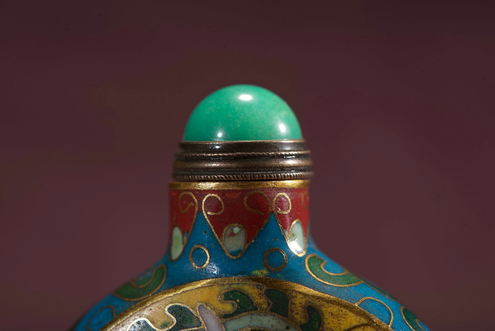 An Exquisite Cloisonne Dragon Pattern Phoenix Pattern Snuff Bottle - 5