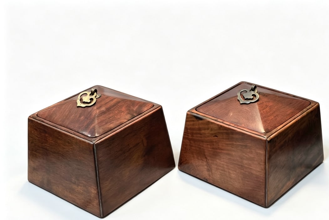 A Pair of Exquisite Huanghuali wood with Cover Boxes (1 of 9)