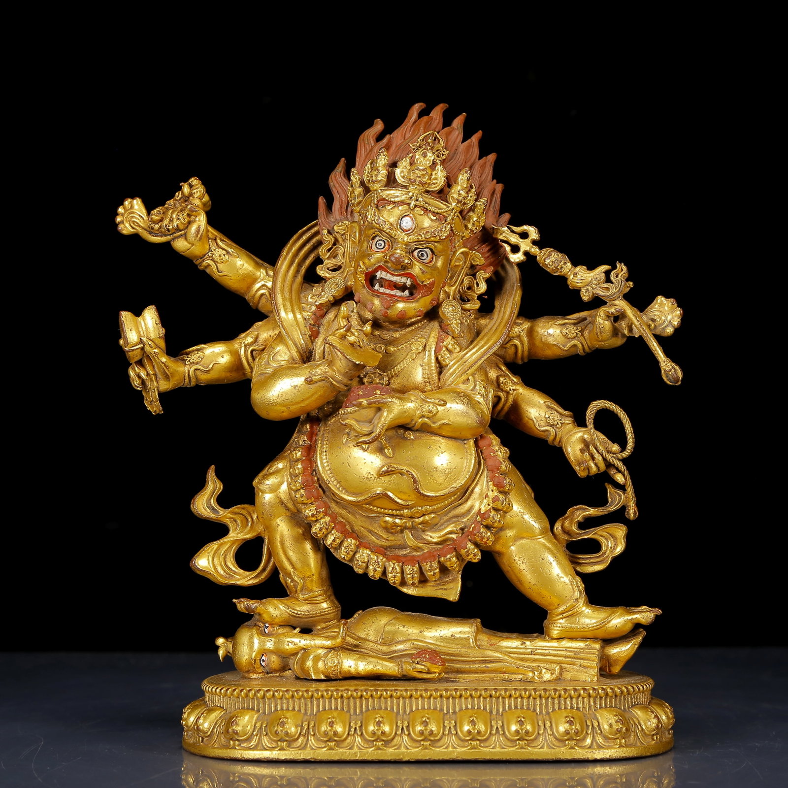 A Solemn Gilt Bronze Statue of Vajra (1 of 9)
