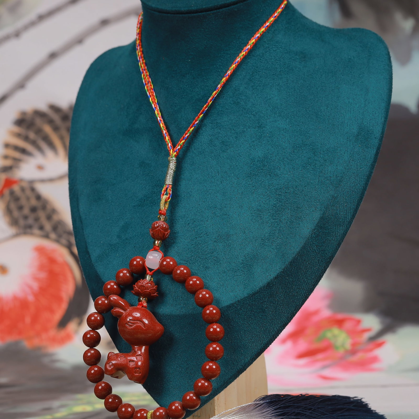 An Exquisite Cinnabar Deer Pattern Pendant - 6