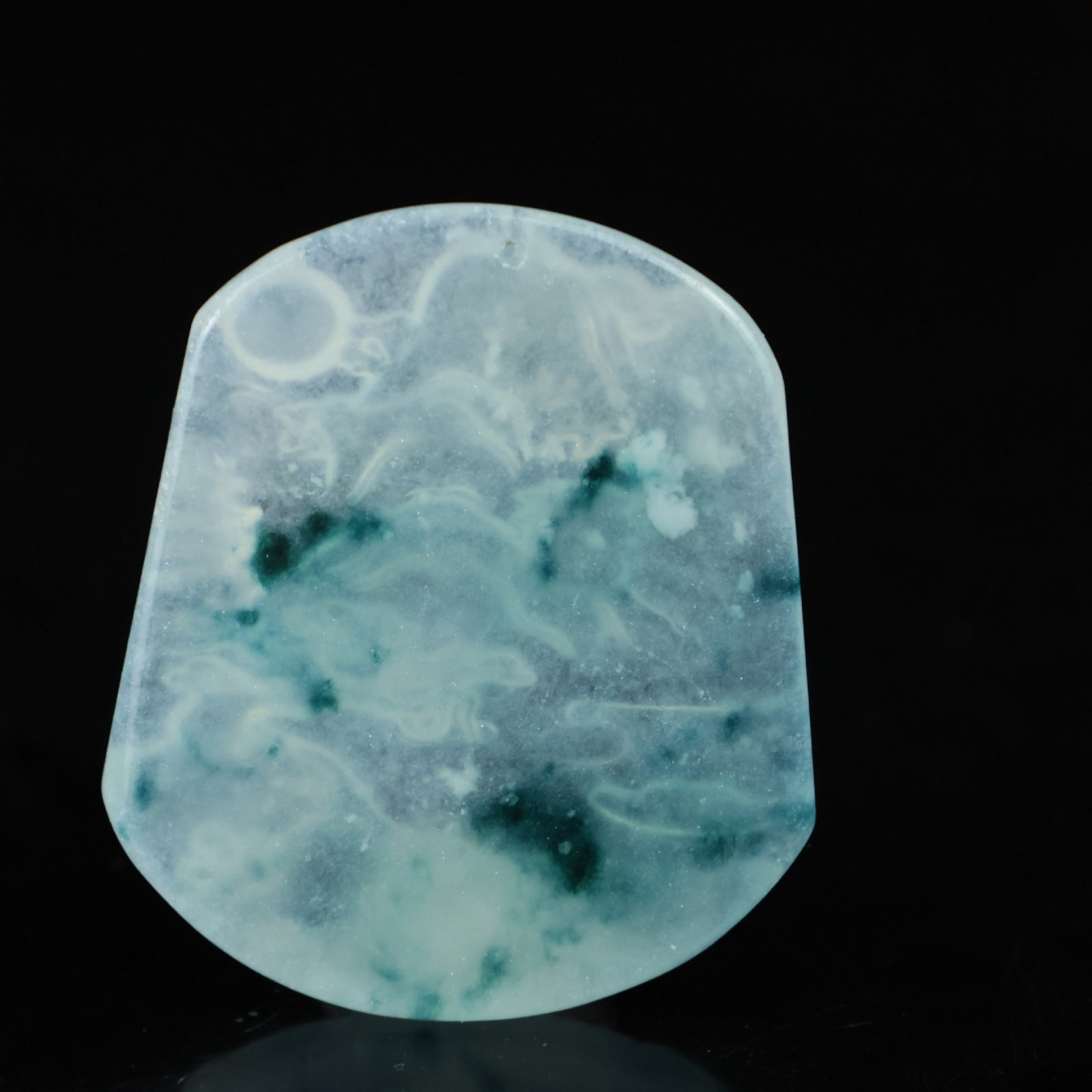 An Exquisite Jadeite Landscape Pattern Pendant - 5