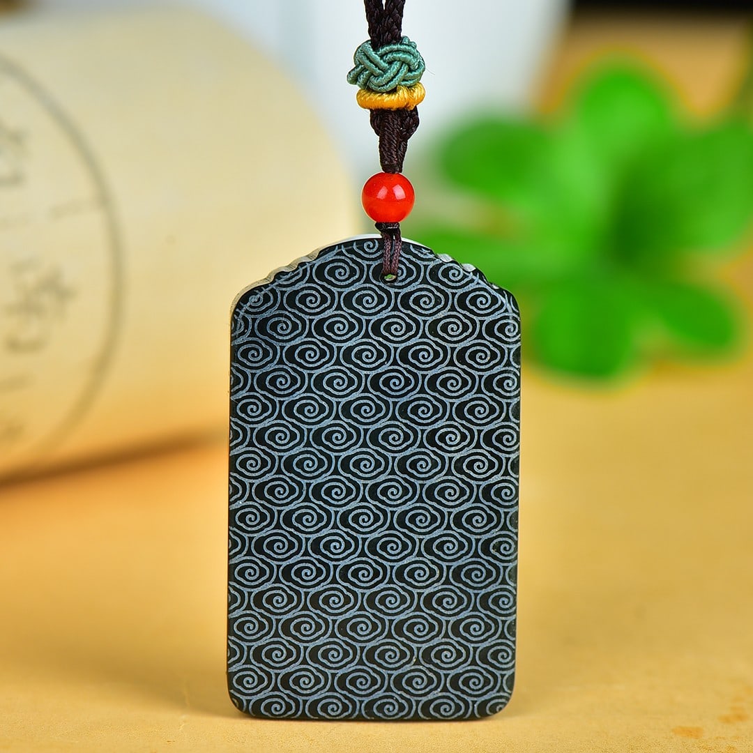 An Exquisite Sapphire Auspicious Cloud and Eagle Pattern Pendant - 5