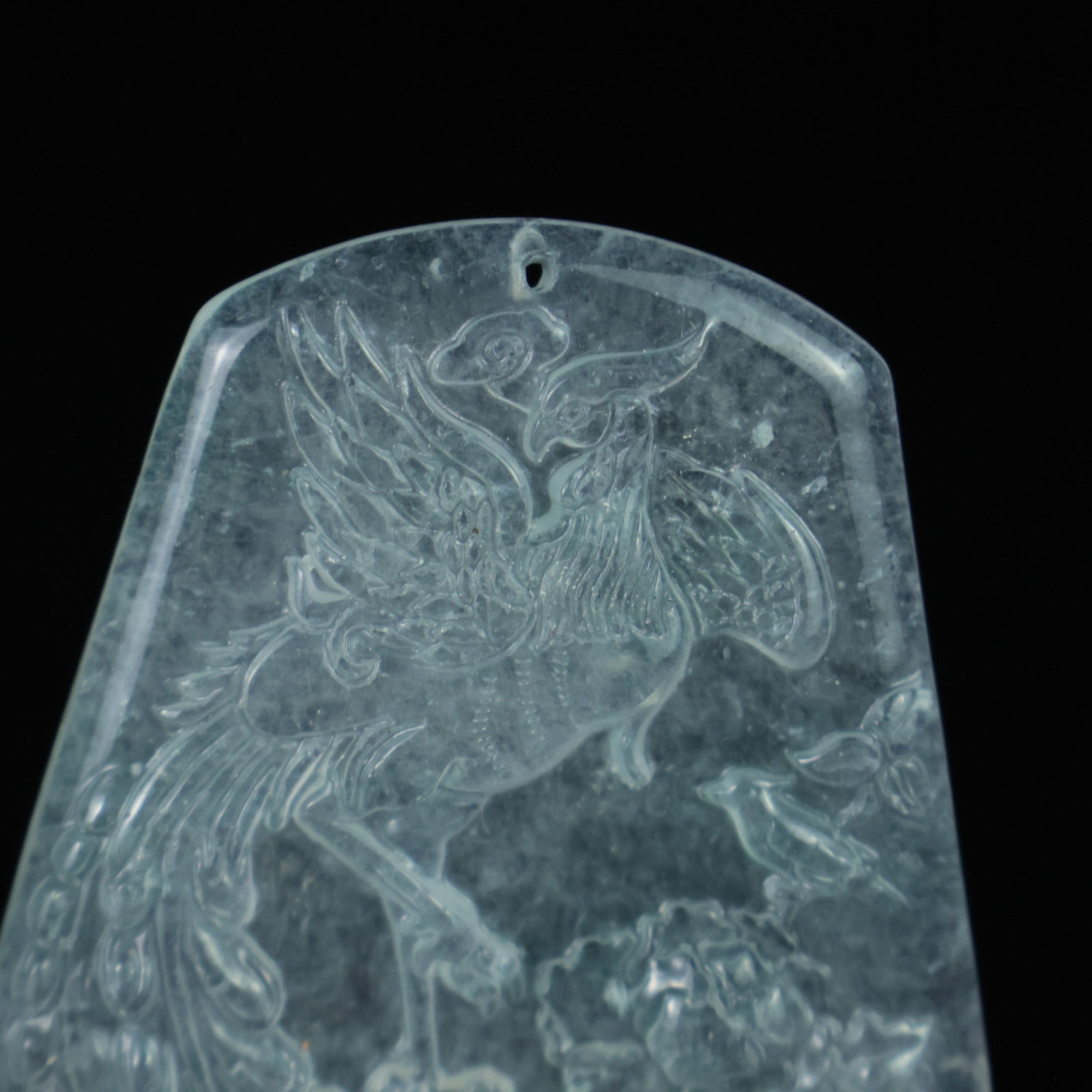 An Exquisite Jadeite Phoenix Pattern Pendant - 2