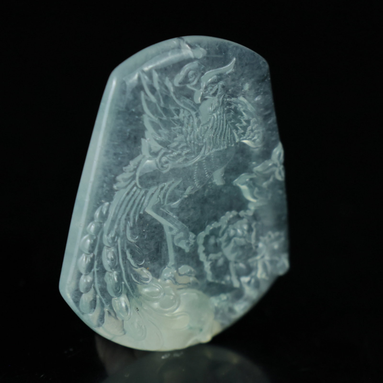 An Exquisite Jadeite Phoenix Pattern Pendant - 3
