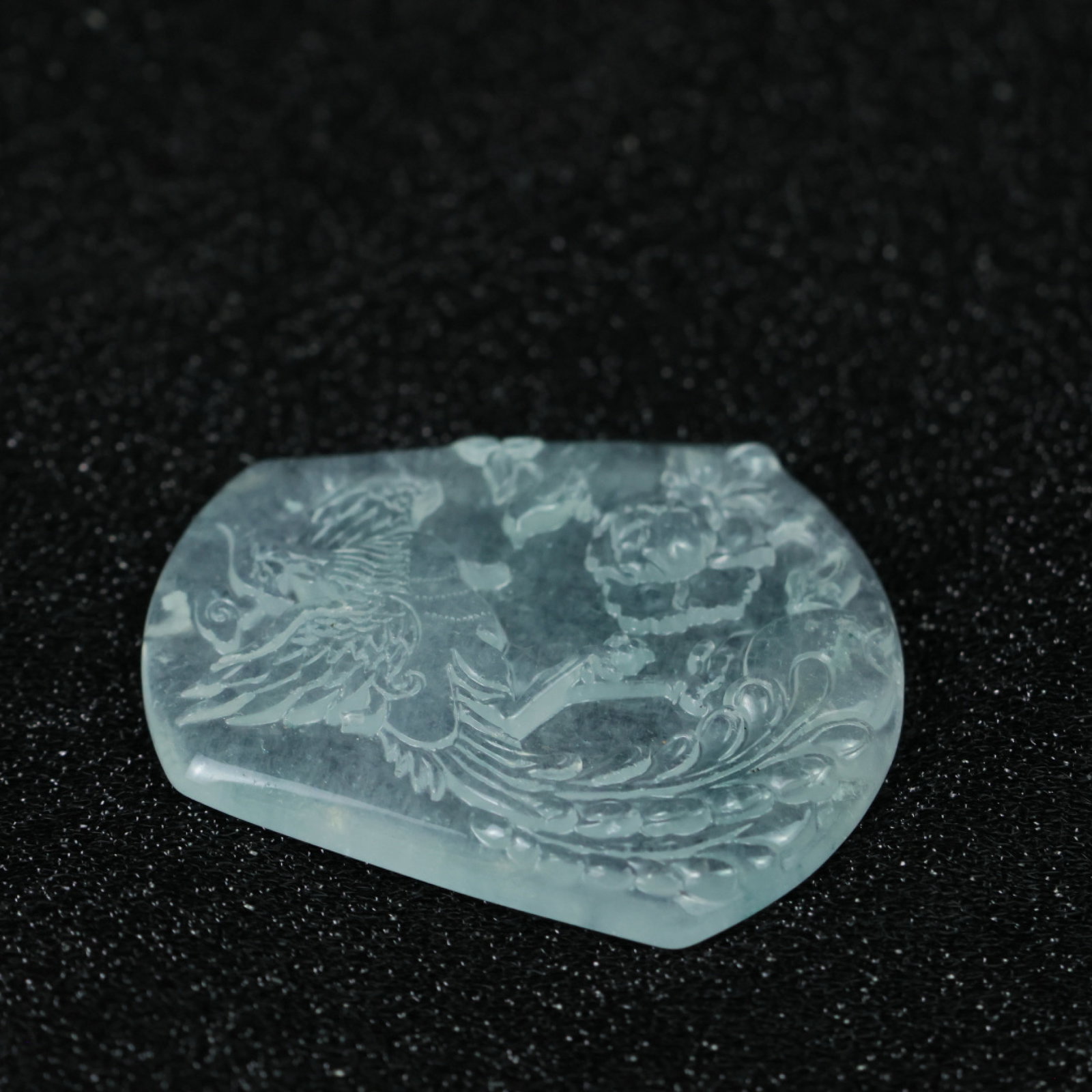 An Exquisite Jadeite Phoenix Pattern Pendant - 7