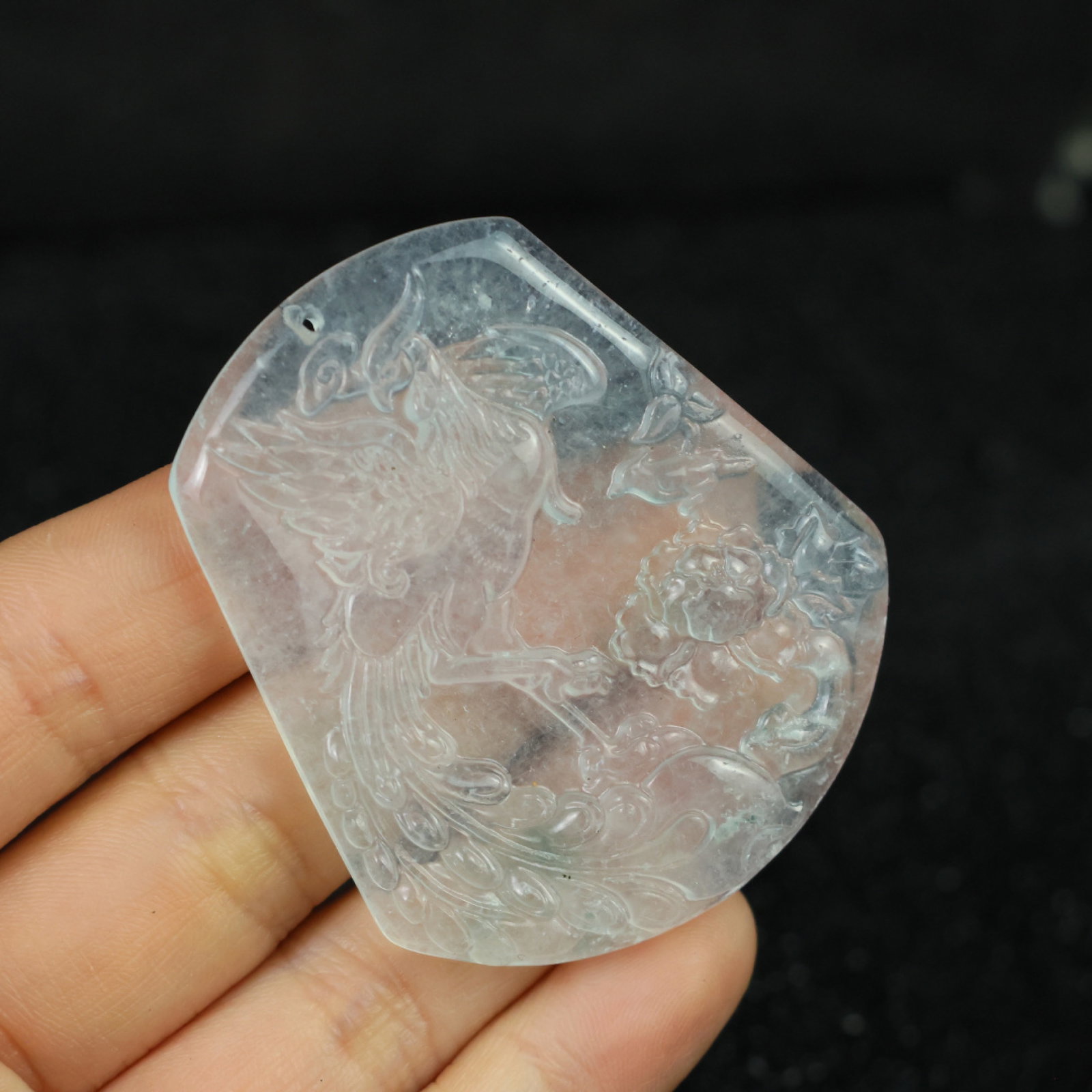 An Exquisite Jadeite Phoenix Pattern Pendant - 8