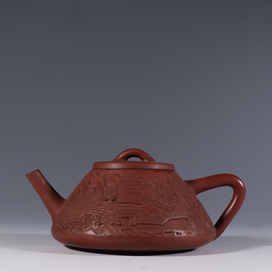 An Exquisite Purple Sands Landscape Pattern Teapot (1 of 9)