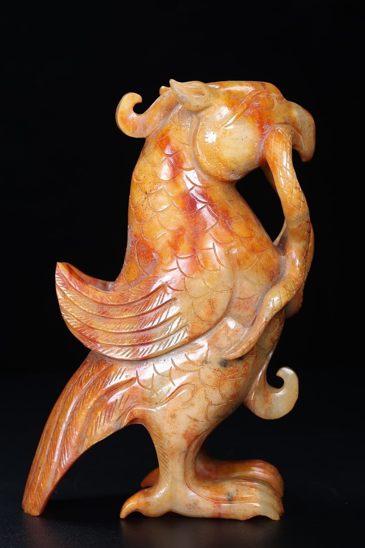 An Exquisite White Jade Bird Ornament: An Exquisite White Jade Bird Ornament,Han Dynasty,China,Size:7.8inx5.5inx2.6in,Weight:1809g,白玉鸟摆件,中国汉代