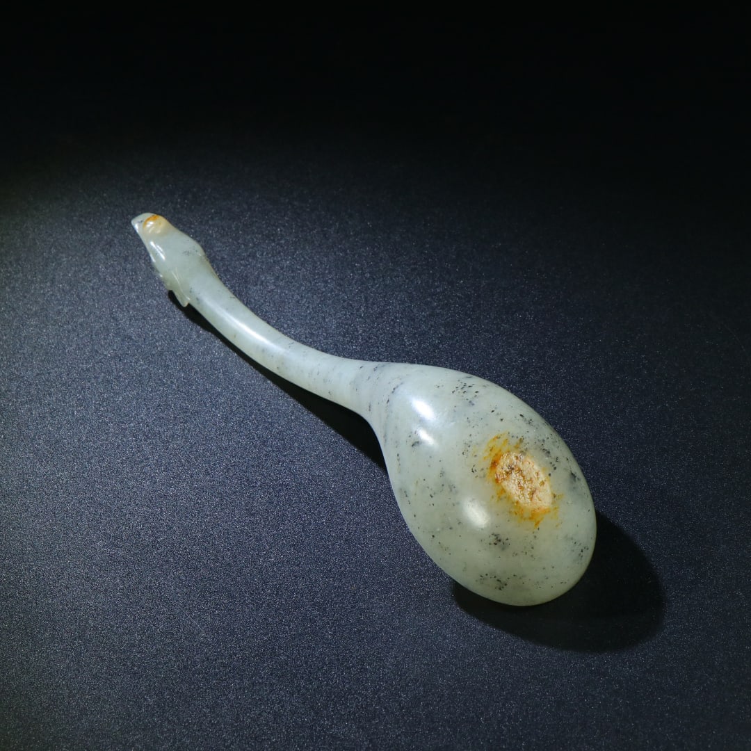 An Exquisite White Jade Dragon Pattern Spoon - 2
