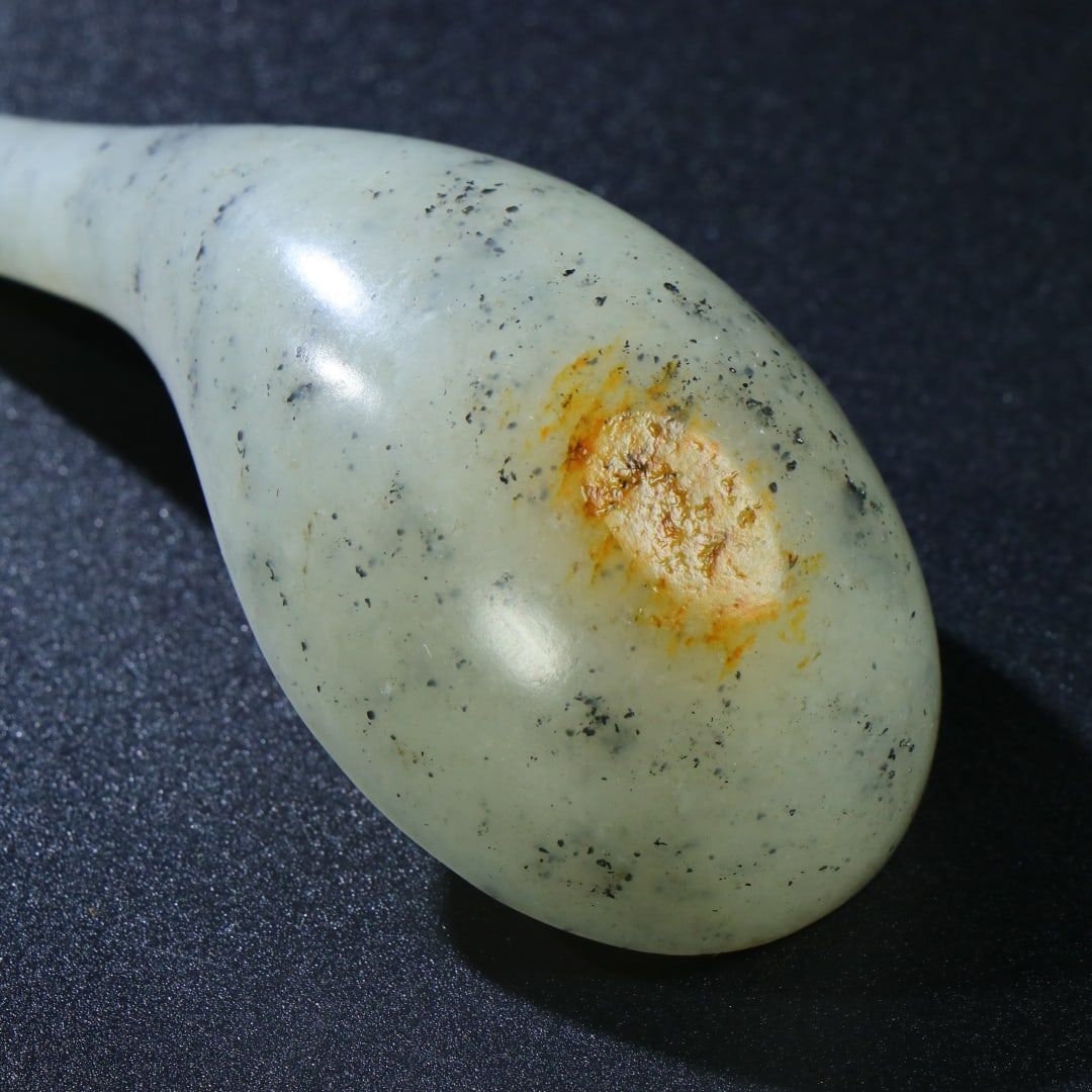An Exquisite White Jade Dragon Pattern Spoon - 6