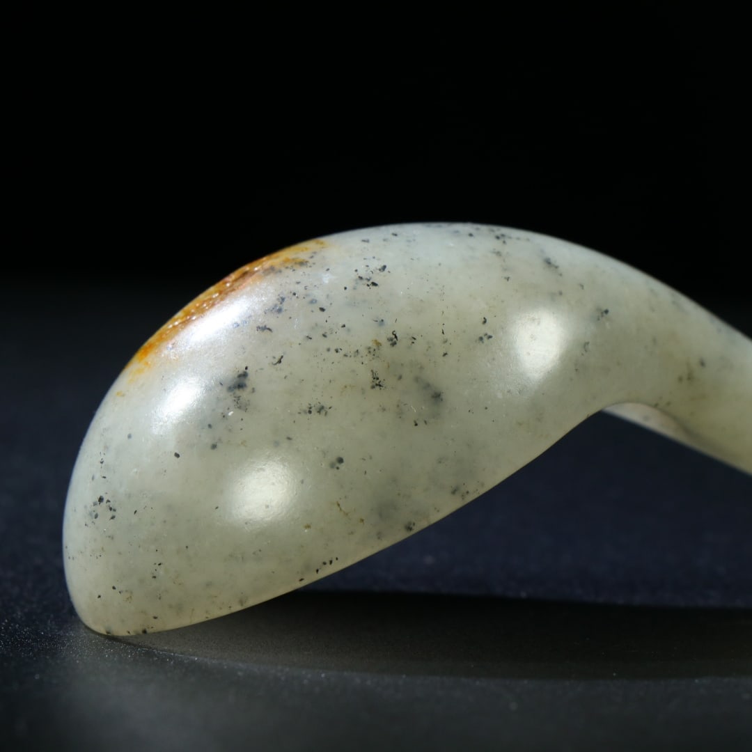 An Exquisite White Jade Dragon Pattern Spoon - 7