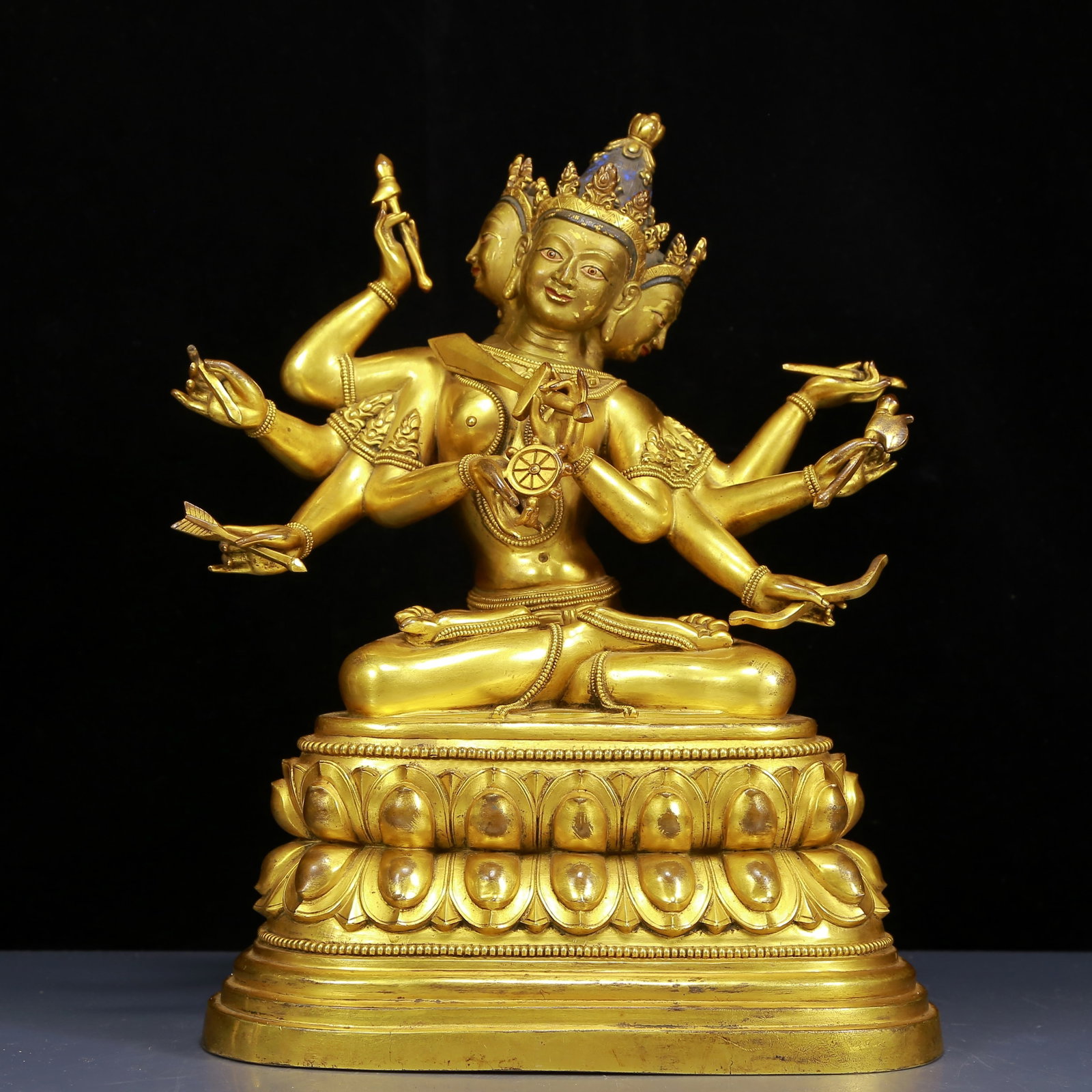 A Solemn Gilt Bronze Statue of Gautama??s Mother (1 of 9)