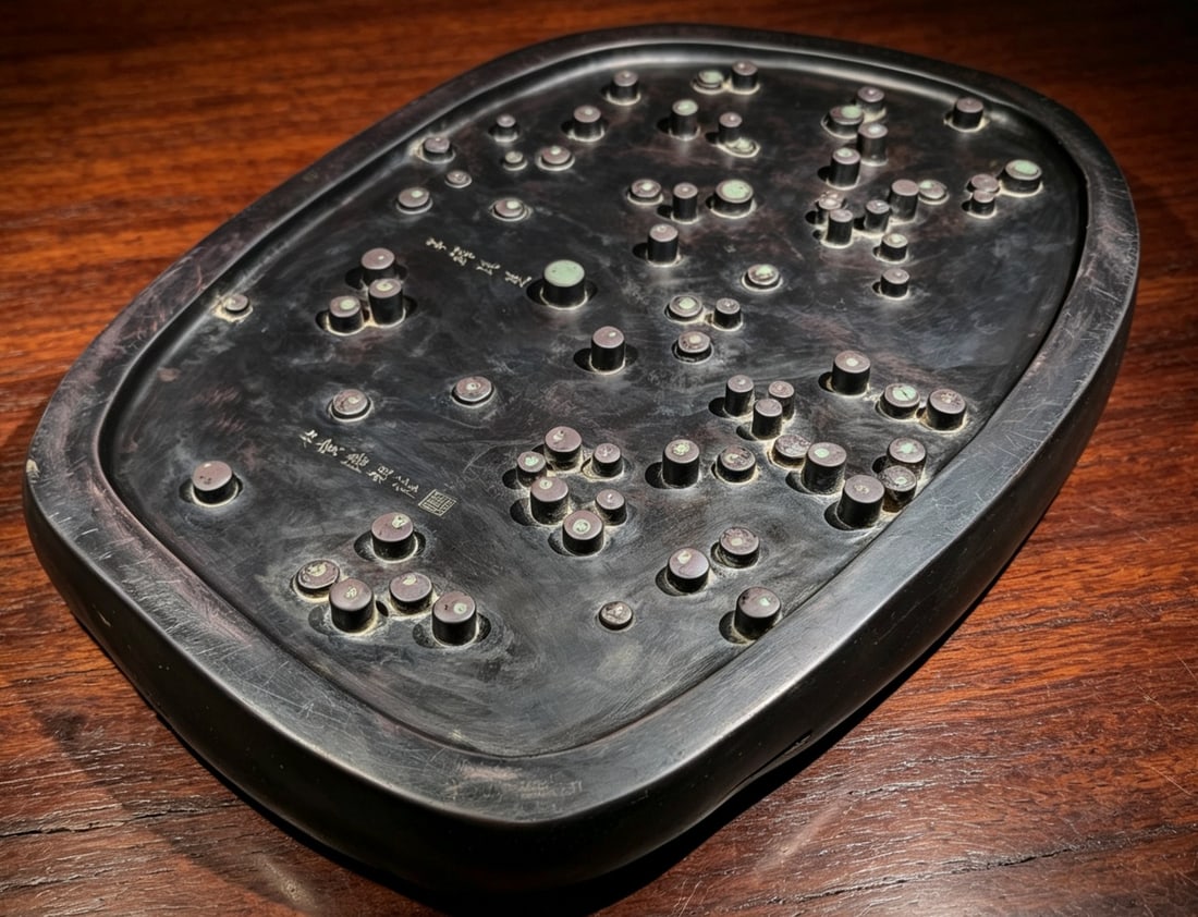 An Exquisite Auspicious Cloud Dragon Pattern Inkstone - 3
