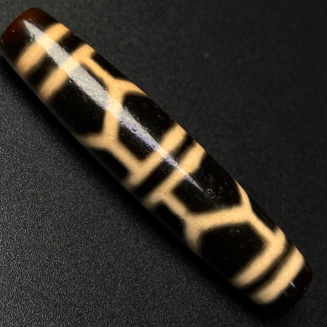 An Exquisite Turtle Pattern Dzi Bead Pendant - 6