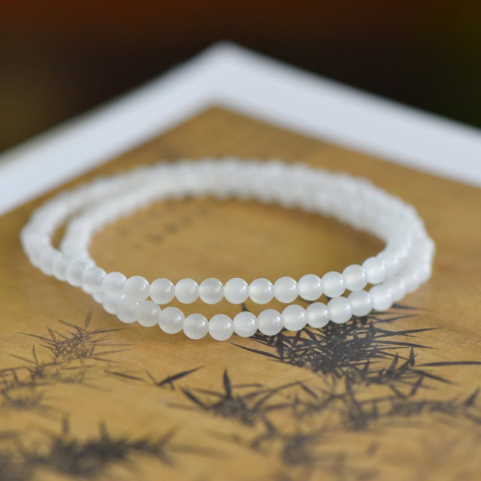 An Exquisite White Jade Bracelets - 4