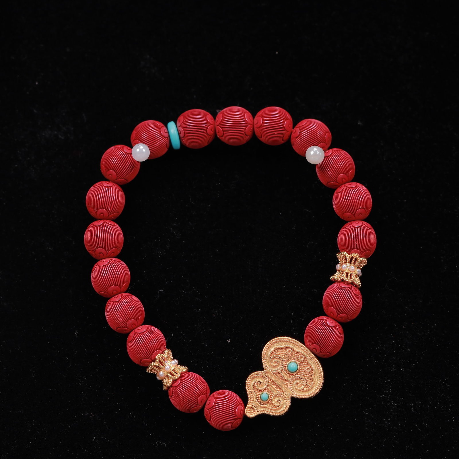 An Exquisite Cinnabar Bracelets - 2