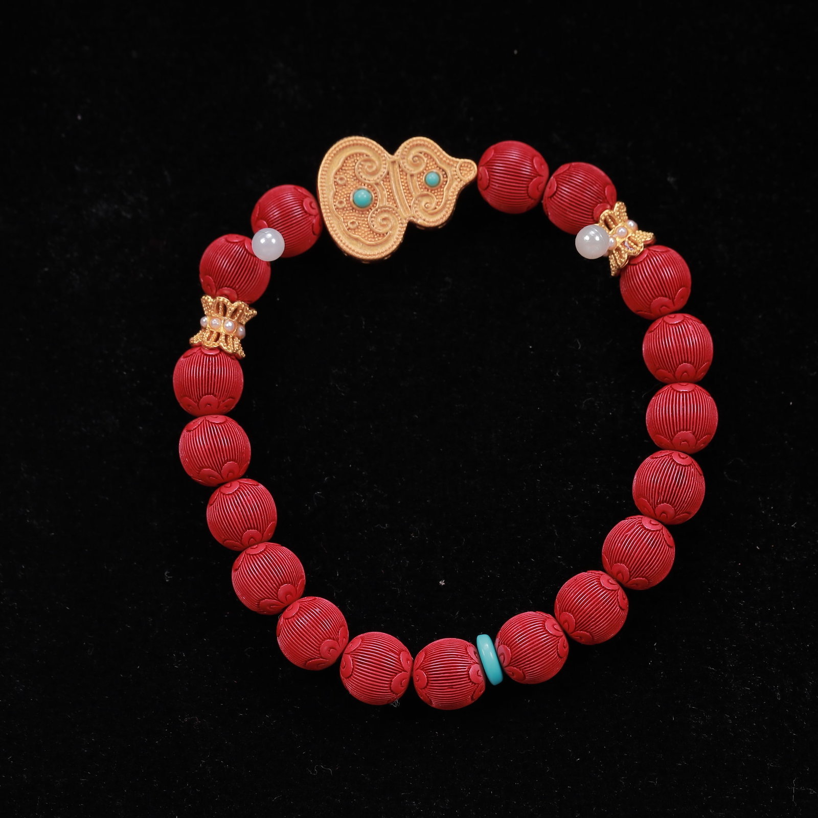 An Exquisite Cinnabar Bracelets - 4