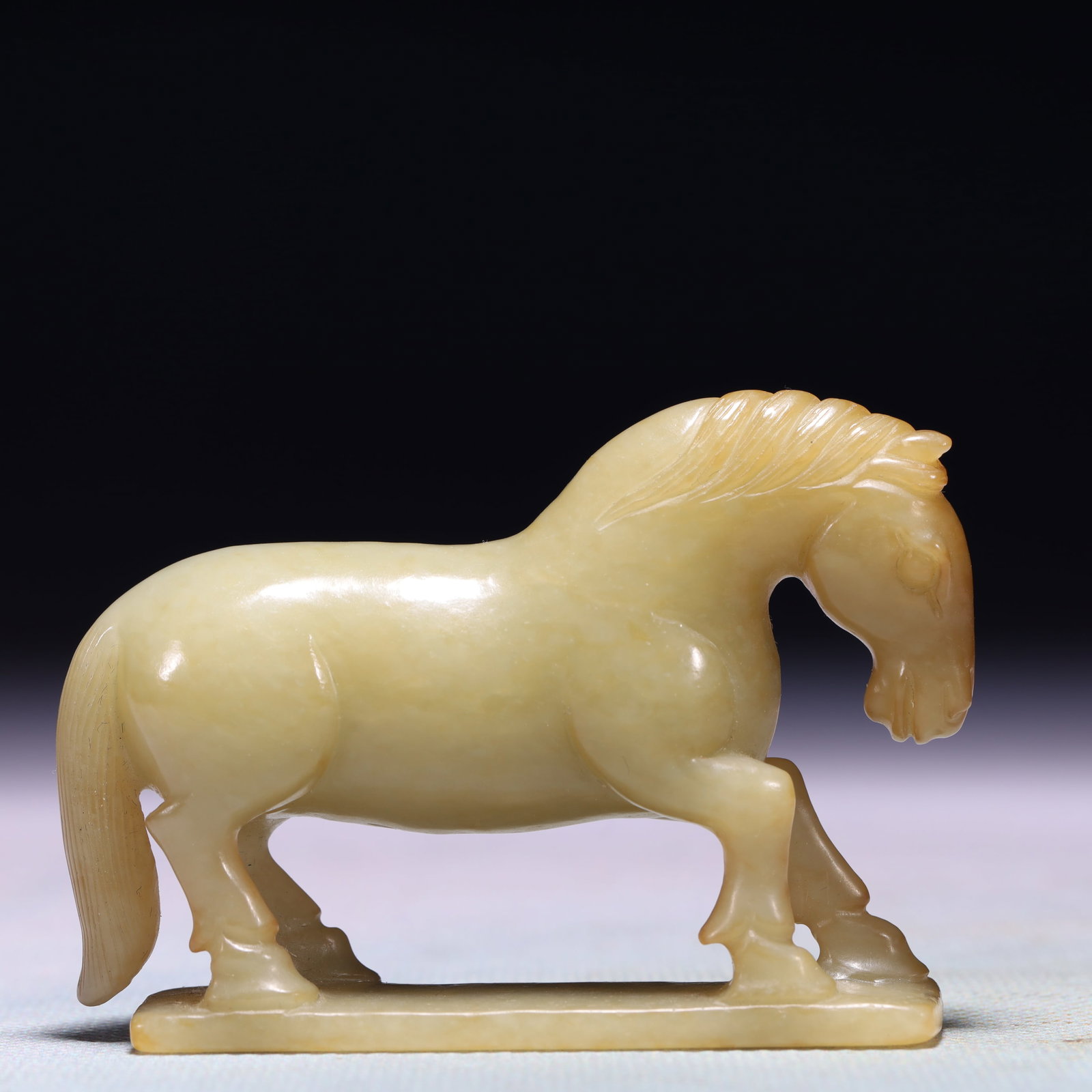 An Exquisite White Jade Horse Ornament (1 of 8)