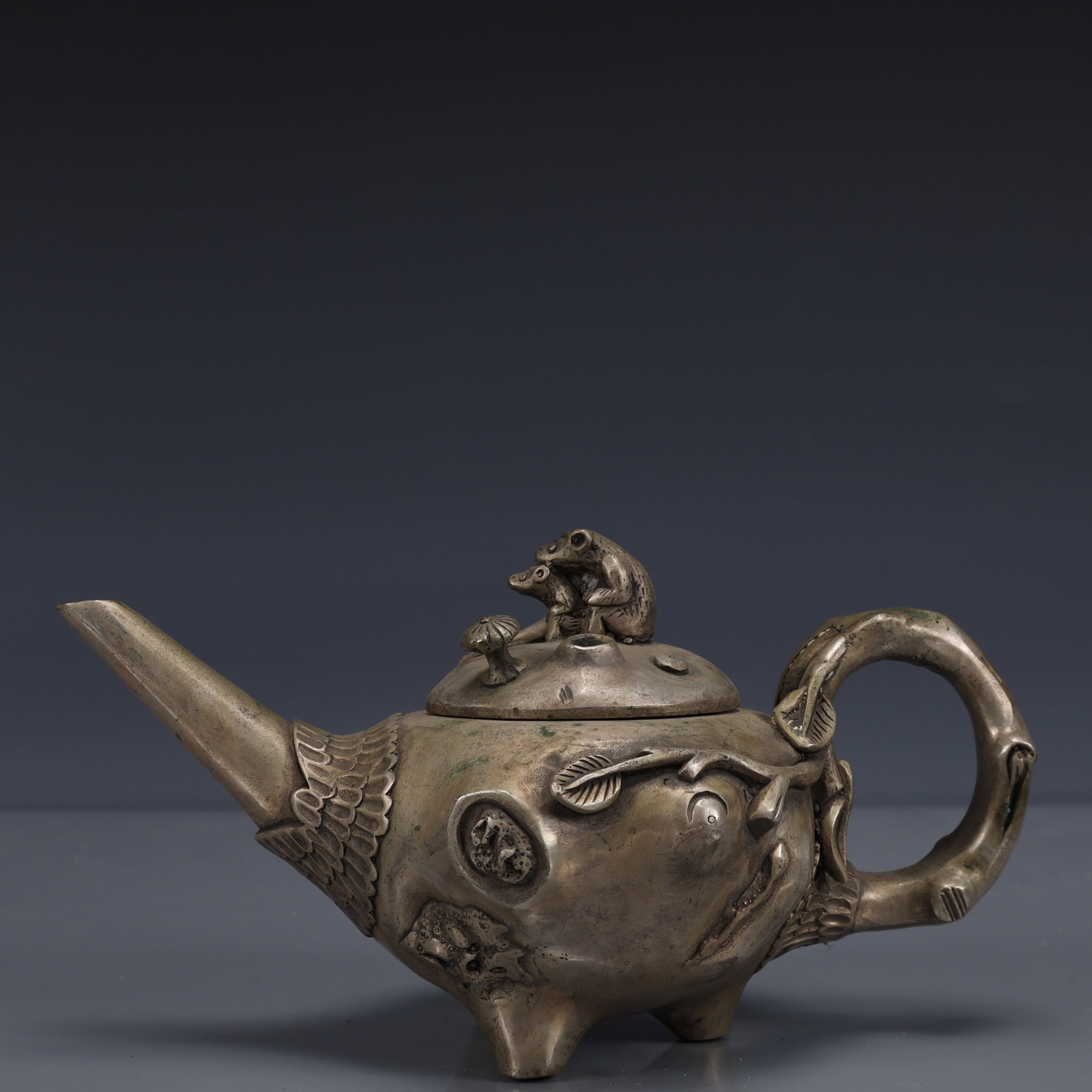 An Exquisite Silver-Plated Bronze Mouse Pattern Ewer - 7