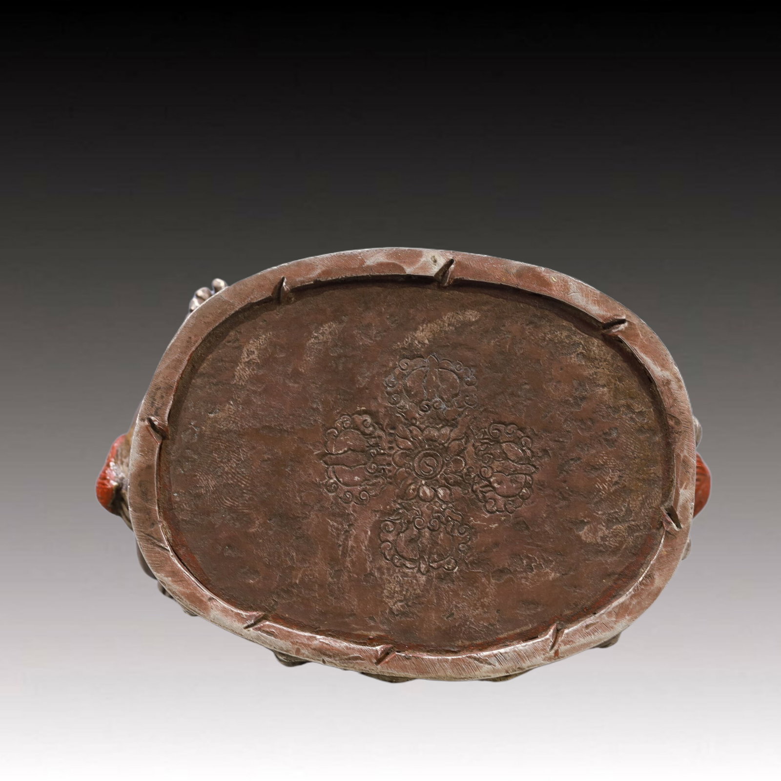A Solemn Bronze Inlaid Gold and Silver Statue of Vajra: A Solemn Bronze Inlaid Gold and Silver Statue of Vajra