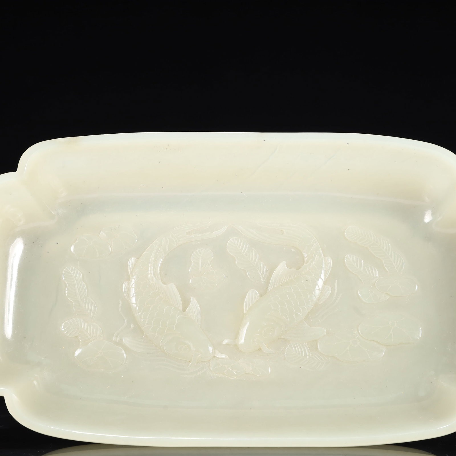 An Exquisite White Jade Fish Pattern Water Pot - 5