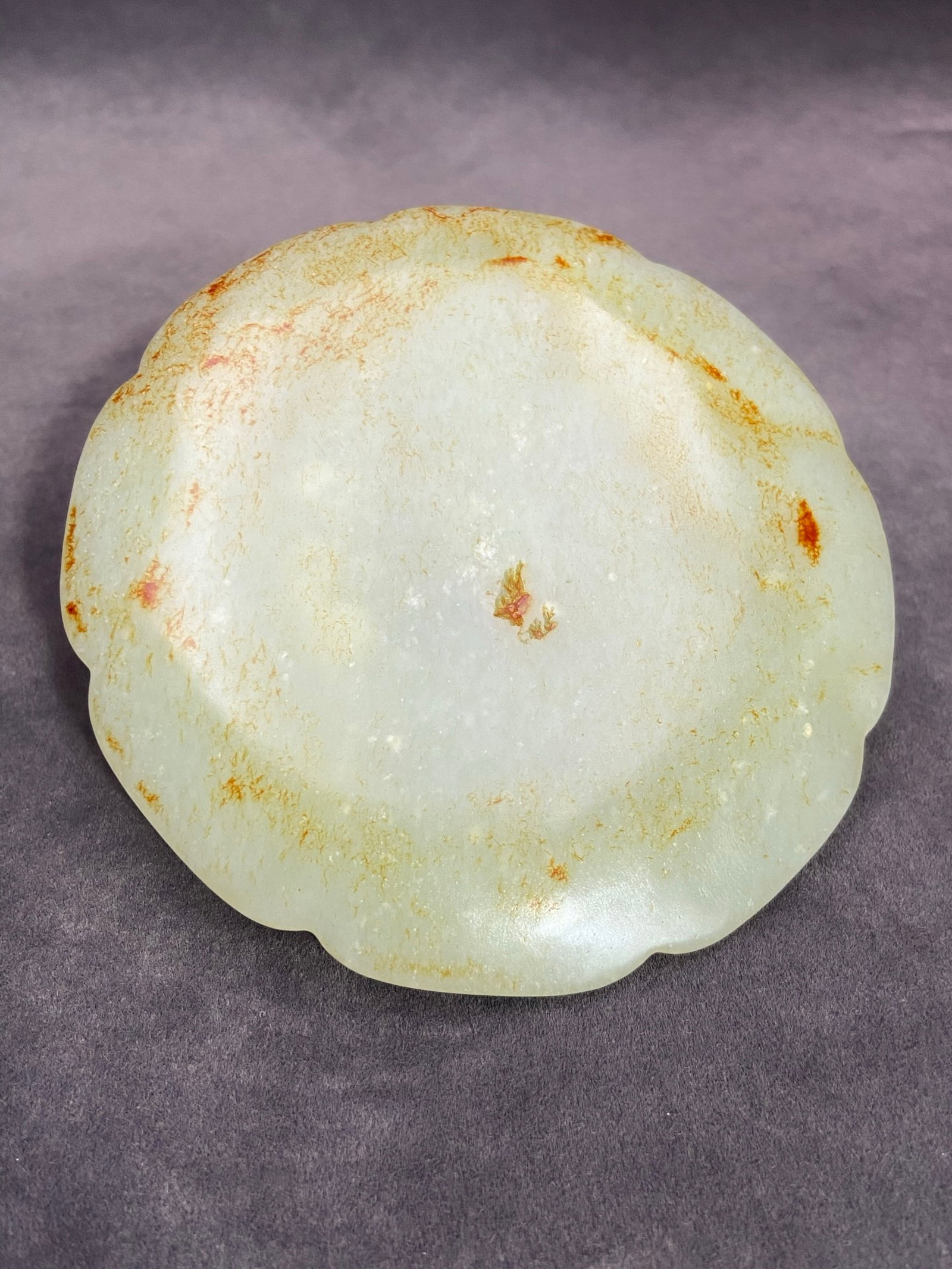 An Exquisite White Jade Dragon Pattern Mirror - 5