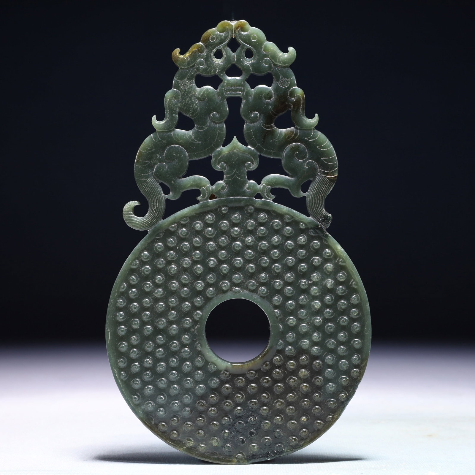 An Exquisite Jasper Dragon Pattern Pendant - 6
