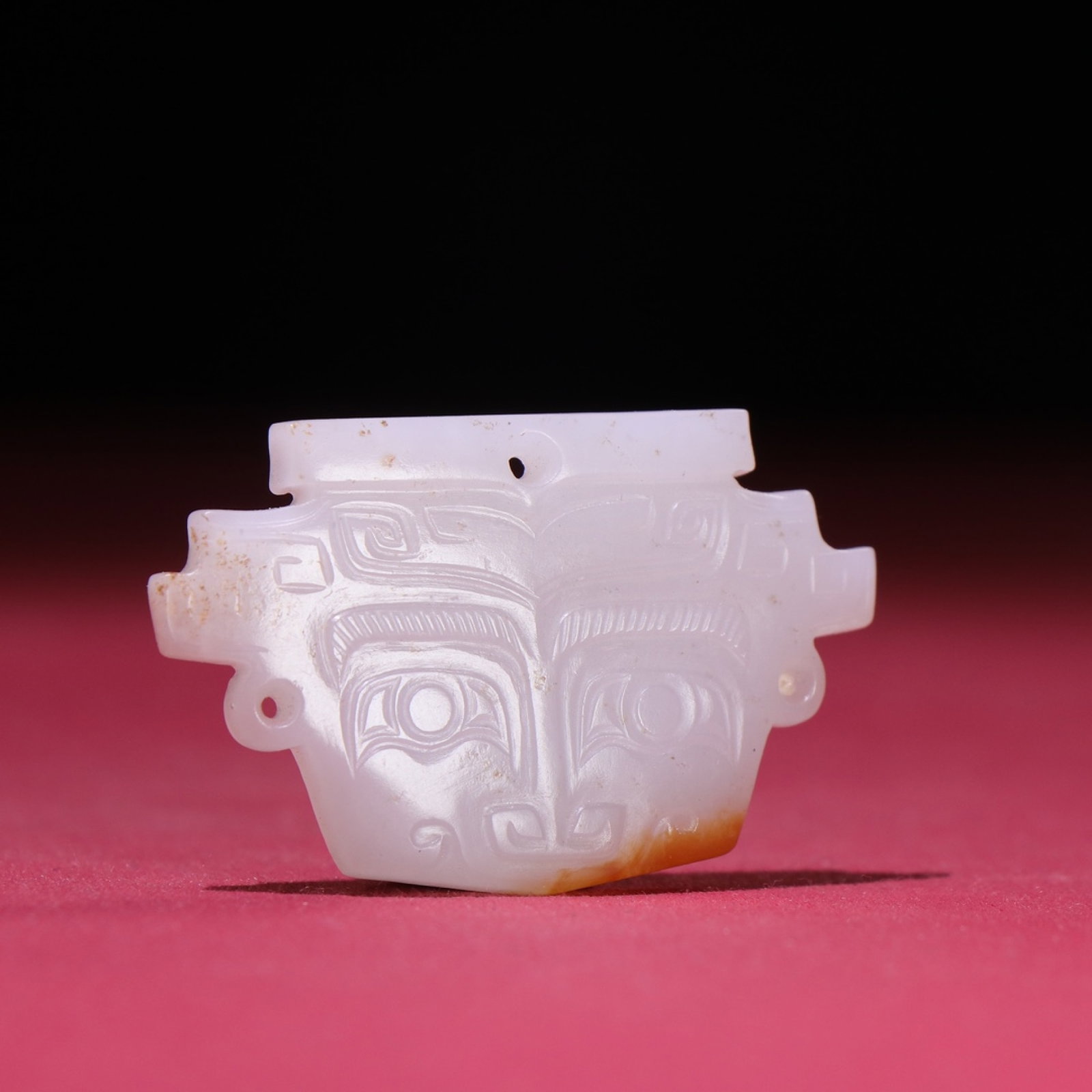 White Jade Figure-Face Pattern Pendant - 6