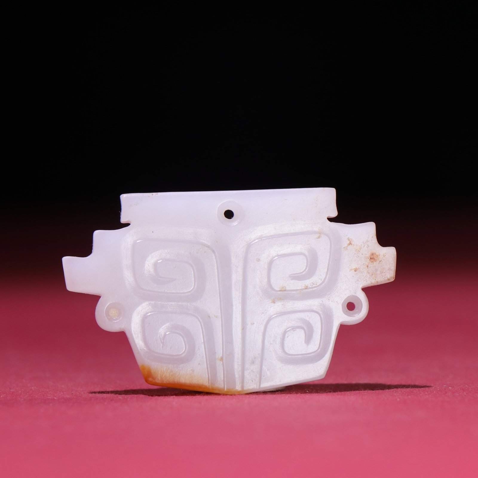 White Jade Figure-Face Pattern Pendant - 8